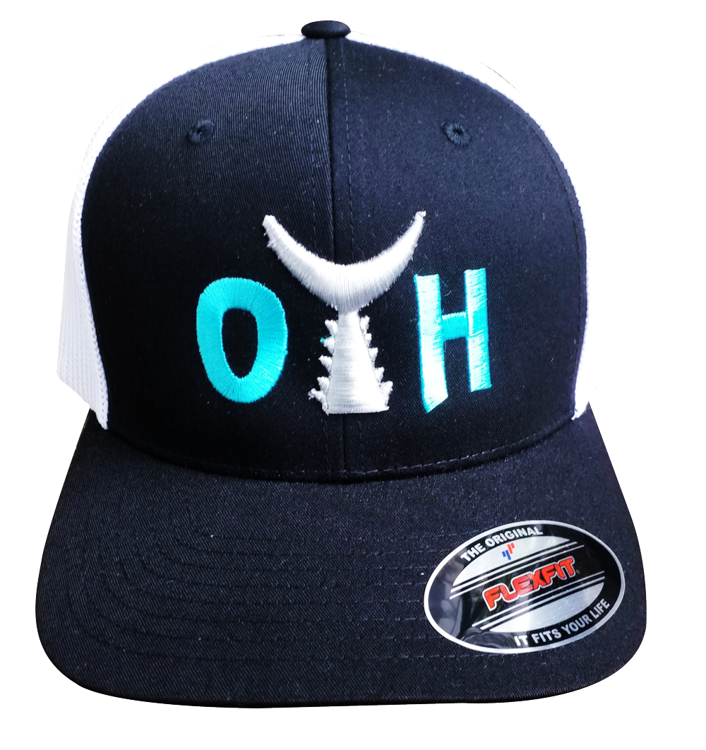 O.T.H. Black with Caribbean Blue Fitted Hat