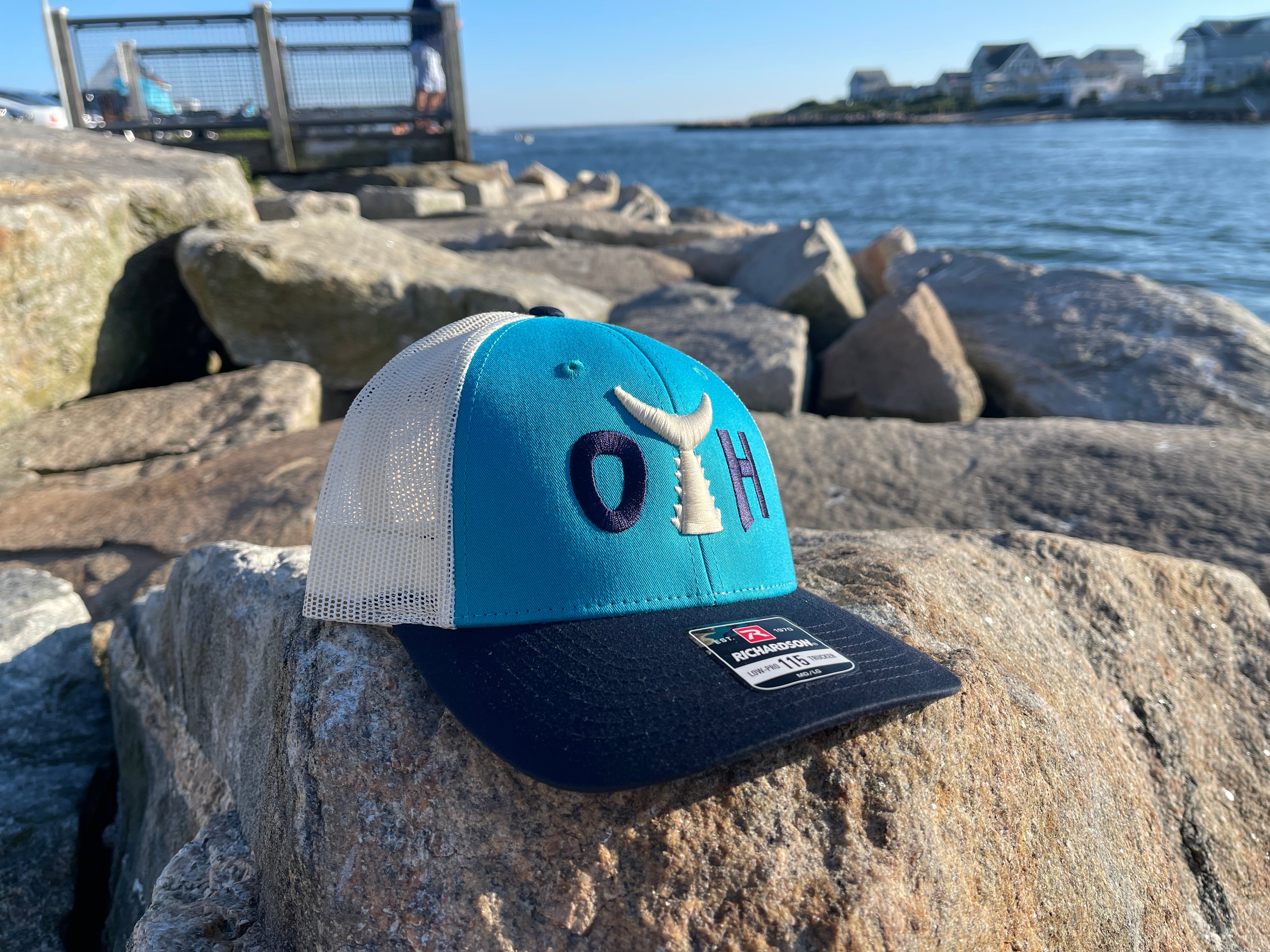 Trucker "22" OTH Crew hat Teal Navy and white
